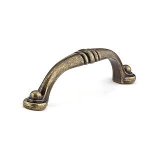 Beloeil Collection 3-3/4 in. (96 mm) Center to Center Burnished Brass Traditional Drawer Pull | The Home Depot