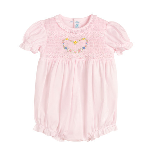 Girls Smocked Heart Romper | Feltman Brothers
