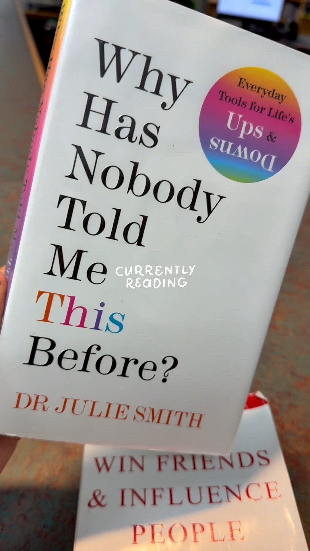 Currently Reading Why Has Nobody Told Me This Before? by Dr. Julie Smith is basically a mental wellness toolkit. Think of it like a calm, wise friend handing you practical strategies for life's emotional plot twists. It feels like a survival guide for your brain with tools you can use the same day.
The classic How to Win Friends and Influence People by Dale Carnegie is basically a masterclass in human psychology disguised as a friendly handbook. One of the book's most powerful ideas is: you influence people not by overpowering them, but by understanding them.
Influence is more about empathy than persuasion.

•	#SelfImprovementBooks
	•	#MindsetBooks
	•	#PersonalGrowthJourney
	•	#SuccessBooks
	•	#GrowthMindset

	#CurrentlyReading
	•	#BookTok
	•	#BookRecommendations
	•	#ReadingLife
	•	#BookLovers
	•	#ReadingCommunity
	•	#Bookish
	•	#ReadersOfTikTok
	•	#BookAddict
	•	#BookClub

•	#BookTok
	•	#CurrentlyReading
	•	#BookRecommendation
	•	#ReadingMotivation
	•	#BooksThatChangeYourLife

#LTKmomlife #LTKselfcare #LTKstorytime