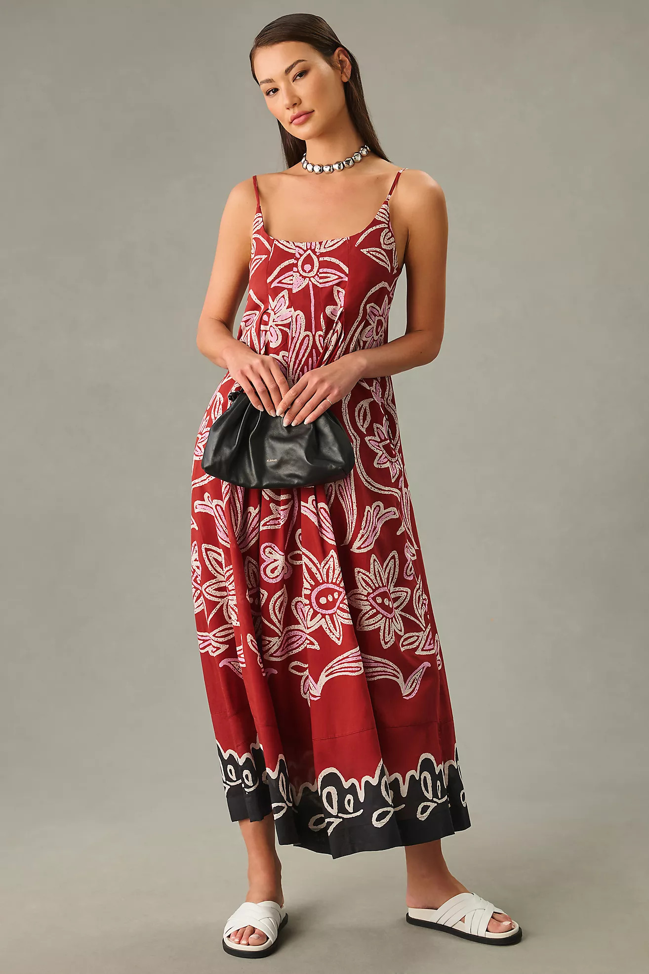 By Anthropologie Square-Neck Pleated Dress | Anthropologie (US)