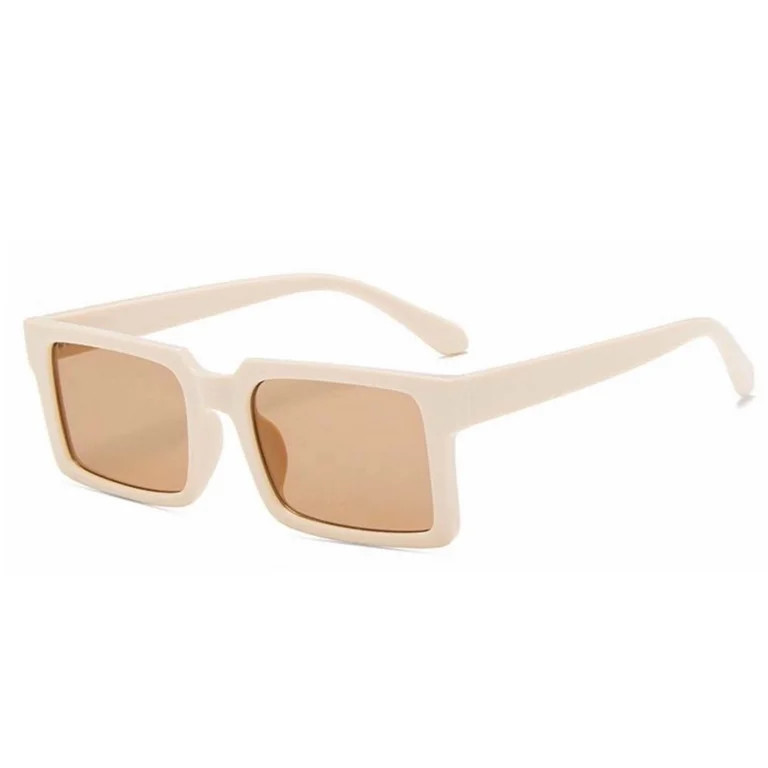 Trendy Classic Design Fashion UV400 Beige Square Sunglasses | Walmart (US)