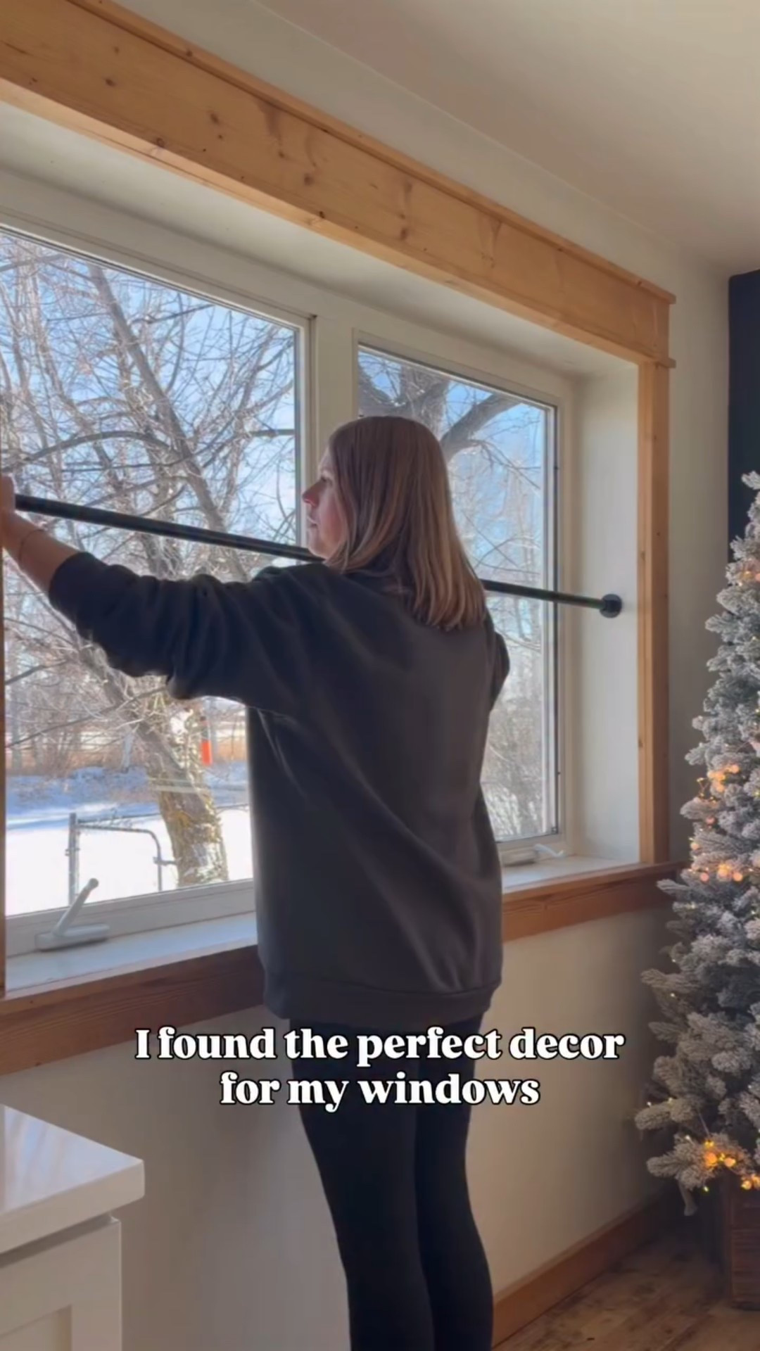 Is this pretty or what?! as soon as I saw this kit that comes with all the garland and the light up ornaments I knew these would be perfect for my big windows. This can be hung anywhere and all I use were a shower curtain rod to do this.
.
.
#holiday #holidaydecor #christmasdecor #christmas #festive