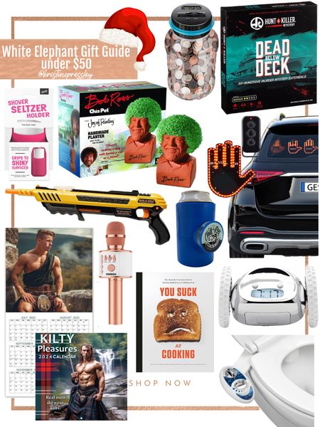 White elephant gift guide under $50. White elephant. Gift exchange. Funny gifts. Silly gifts. Gifts for anyone. Affordable gifts. Karaoke machine. Piggy bank. Alarm clock. Koozie. Games. Family fun.

#LTKGiftGuide #LTKfindsunder50 #LTKSeasonal