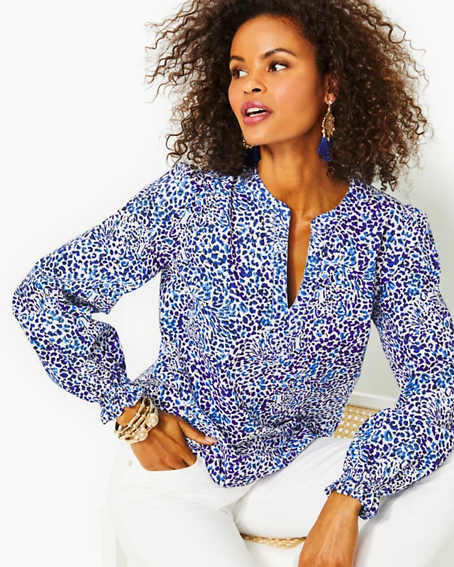 Coulter Long Sleeve Cotton Top | Lilly Pulitzer