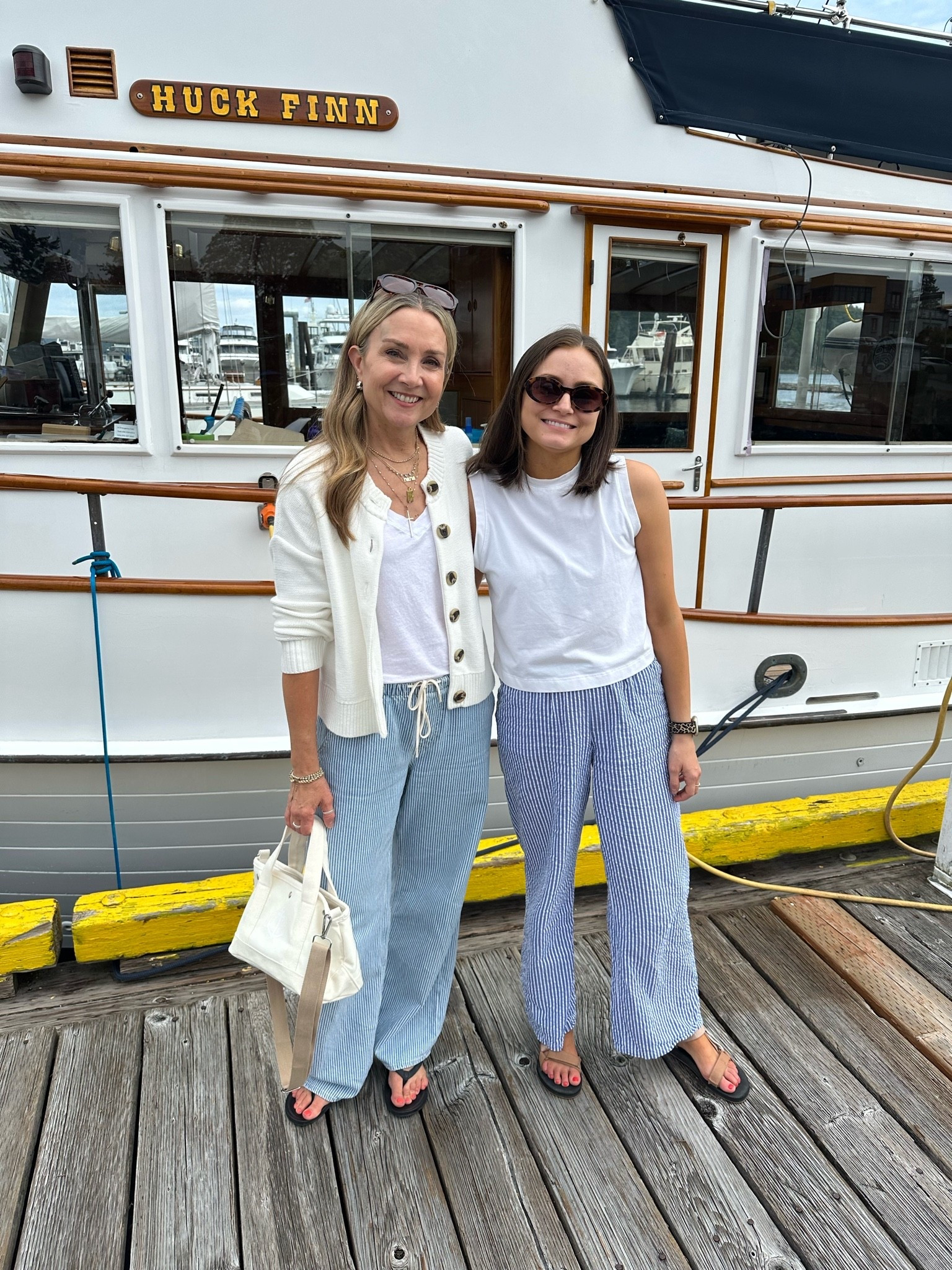 Today’s boat outfit: @Quince crop cardigan and @gapstyle striped denim pants with Quilted Koala bag

#LTKOver40 #LTKootd #LTKTravel