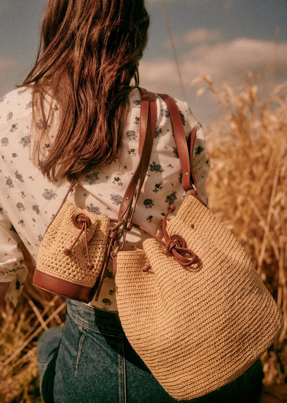 Farrow Bag - Natural Raffia - Raffia - Sézane | Sezane Paris