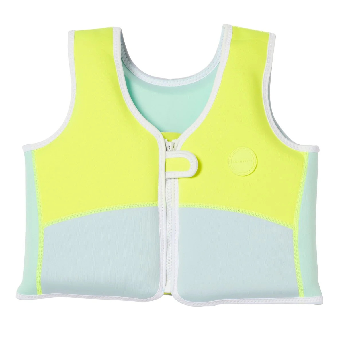 Kids Swim Vest 3-6 - Salty The Shark Neon Yellow | SUNNYLIFE US