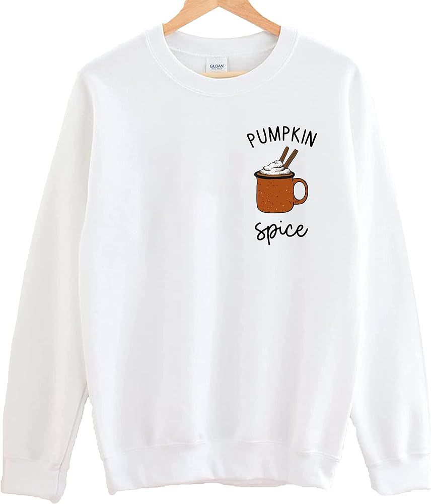 Pumpkin Spice Crewneck Sweatshirt - Fall Coffee Sweatshirt for Women | Amazon (US)