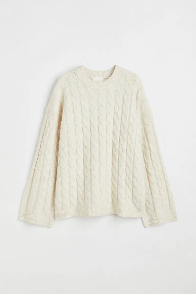 Oversized cable-knit jumper | H&M (UK, MY, IN, SG, PH, TW, HK)