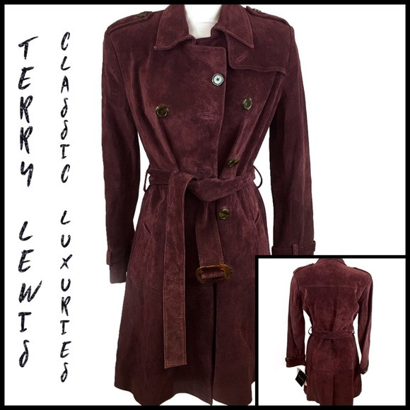 Terry Lewis Classic Luxuries Suede Trench Coat XS | Poshmark