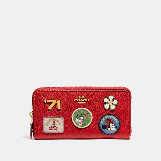 Disney X Coach Accordion Zip Wallet With Patches | Coach (US)