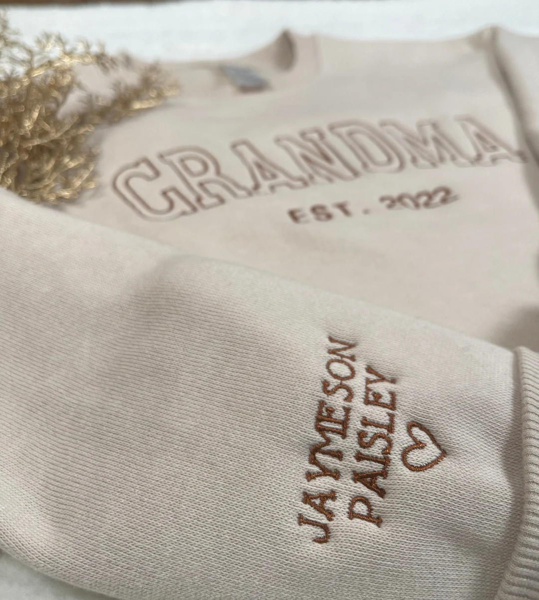 Personalized Grandma Embroidered Sweatshirt Embroidered Mom - Etsy | Etsy (US)