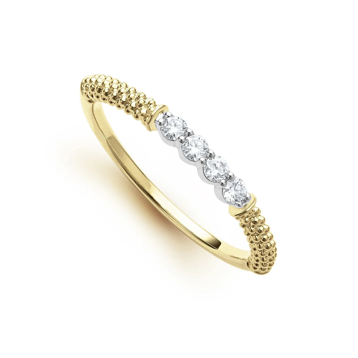 Signature Caviar Superfine Diamond Stacking Ring | LAGOS