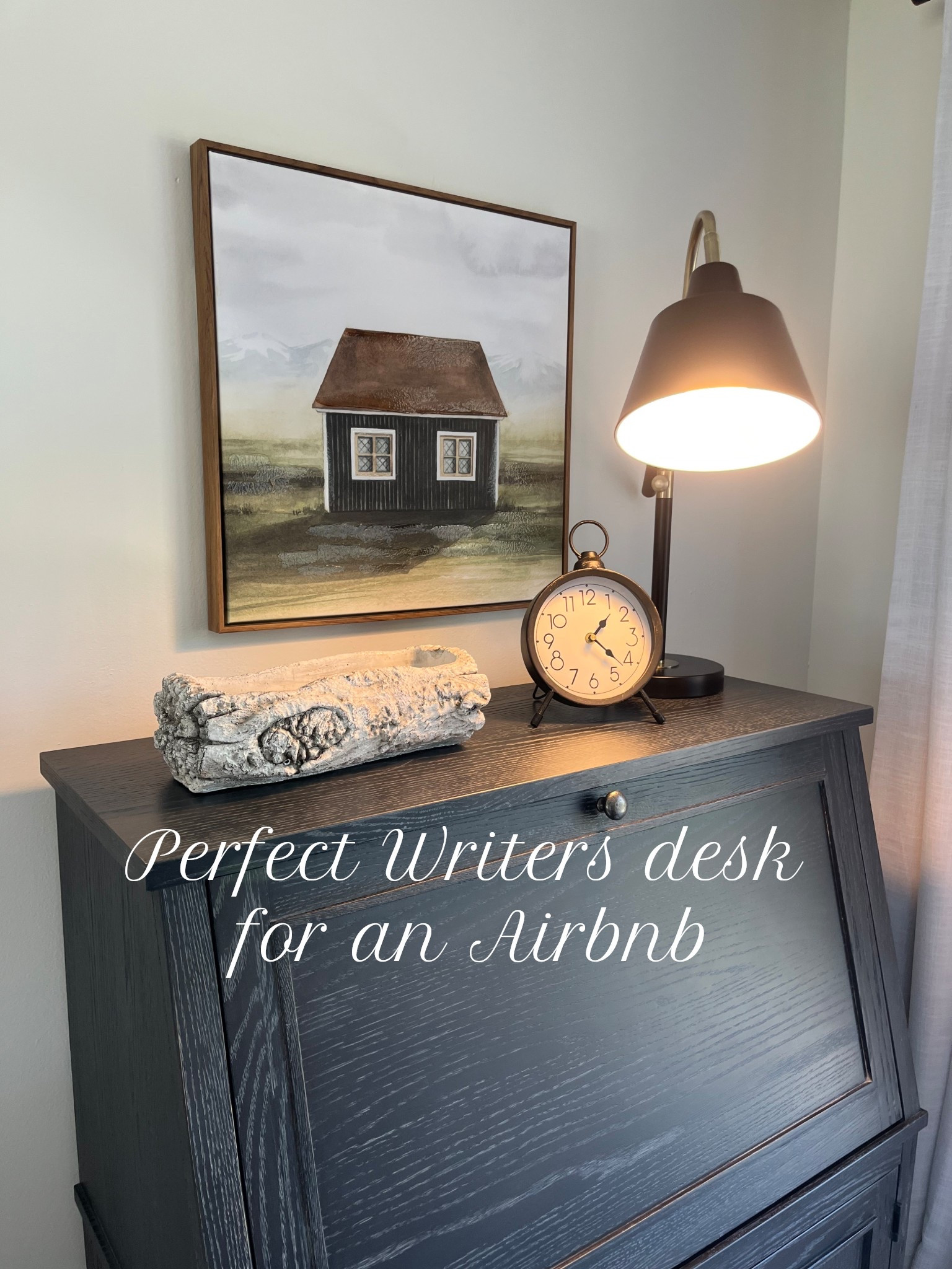 Airbnb corners that feel empty don’t convert to 5 star reviews. This desk corner needed a reset with cozy, functional moments that feel intentional, not like an afterthought.

Clean layout, warm layered lighting, simple curated art, a hotel-style clock, a cozy wall clock, and decor that creates a writer’s nook guests actually use and love.

Higher guest satisfaction, better listing photos, and rave reviews start in the corners that feel like a vibe.

Shop this desk setup on my LTK. Comment “desk corner” for links.

#LTKairbnb #airbnbdesign #cozycornerstyle