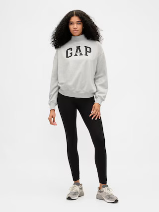 Heavyweight French Terry Oversized Mockneck Logo Sweatshirt | Gap (US)