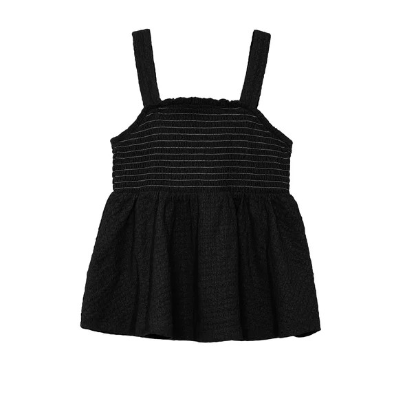 Wonder Nation Girls Smocked Tank, Sizes 4-18 & Plus | Walmart (US)