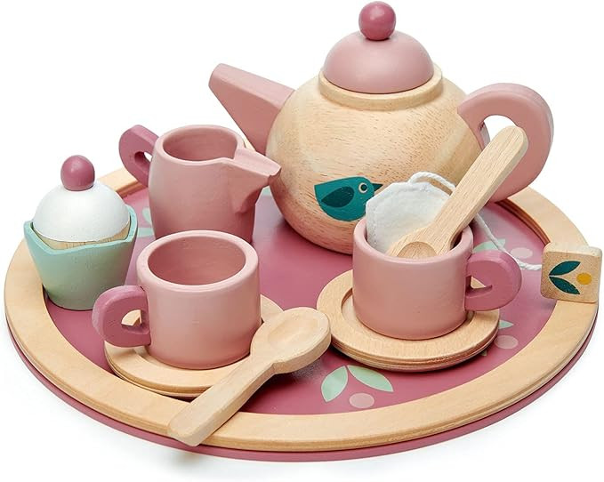 Tender Leaf Toys - Birdie Tea Set - Realistic Teapot, Cups and Treats for Pretend Afternoon Tea P... | Amazon (US)