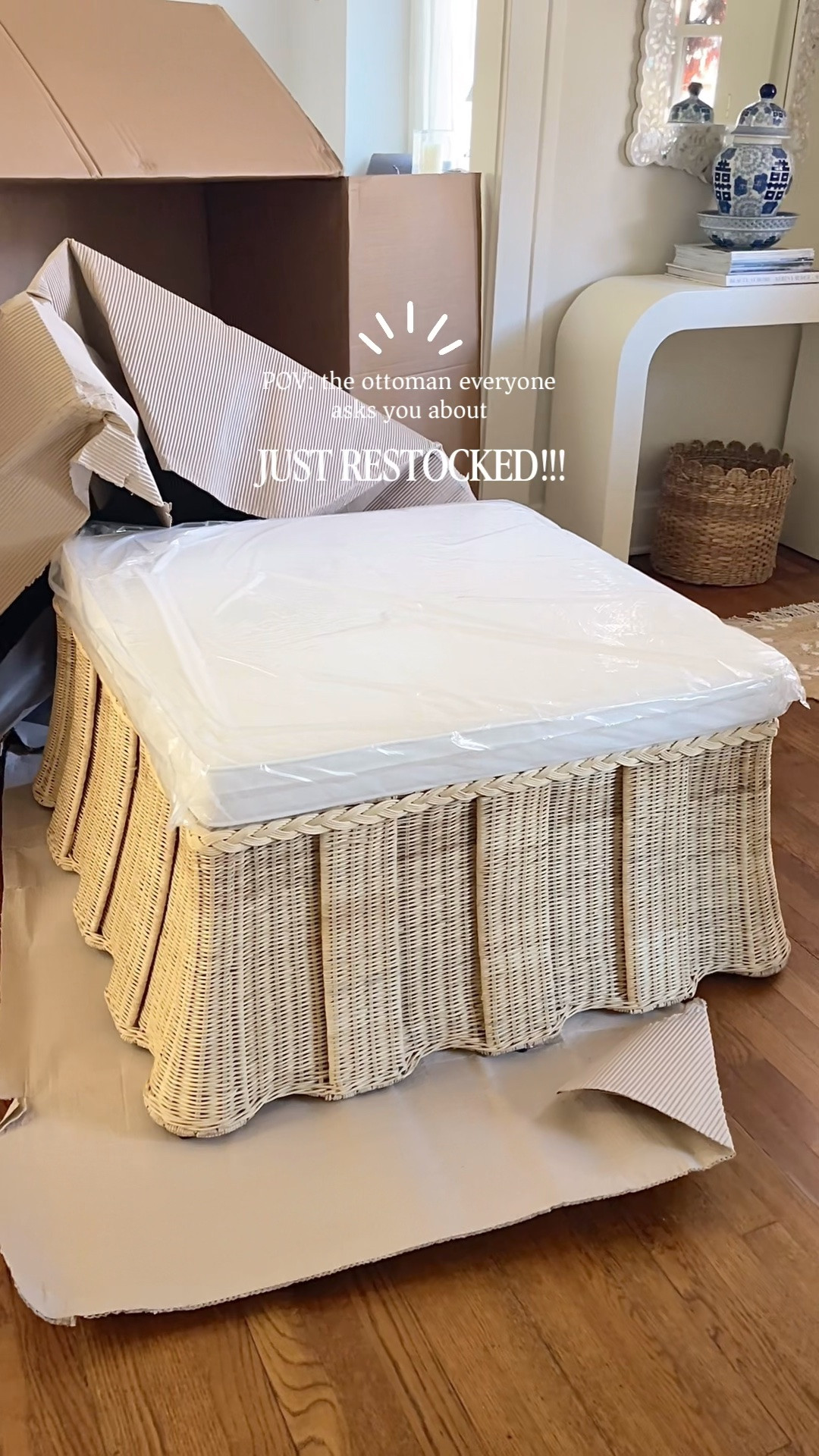 shop the restock of this STUNNING designer look for less cocktail scalloped wicker ottoman!! 🙌🏻🏃🏼‍♀️💨

Hands down one of my top 5 pieces in our shore house….and it’s from AMAZON!! 👏🏻👏🏻👏🏻

Linked as much as I could, let me know if you have any questions and this piece is for sure a high sellout risk!! 🤍

#LTKHome
