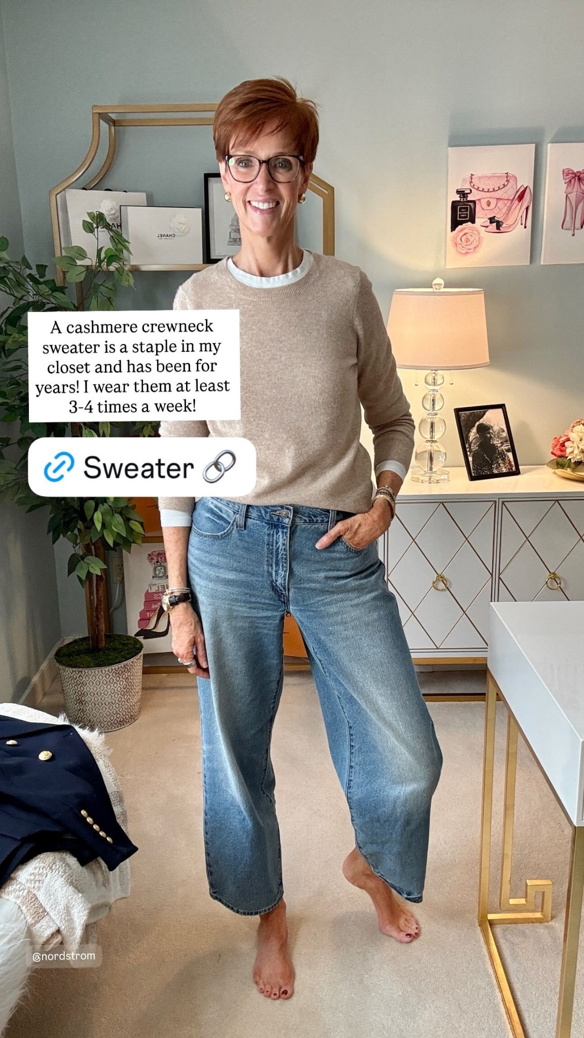 A cashmere crewneck sweater is a staple in my closet and has been for years! I wear them at least 3-4 times a week!

#LTKOver40 #LTKTall #LTKootd