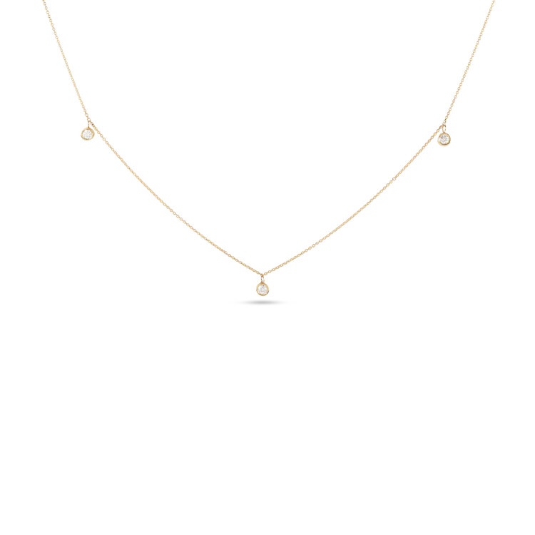 Three Diamond Choker Necklace | Stone & Strand