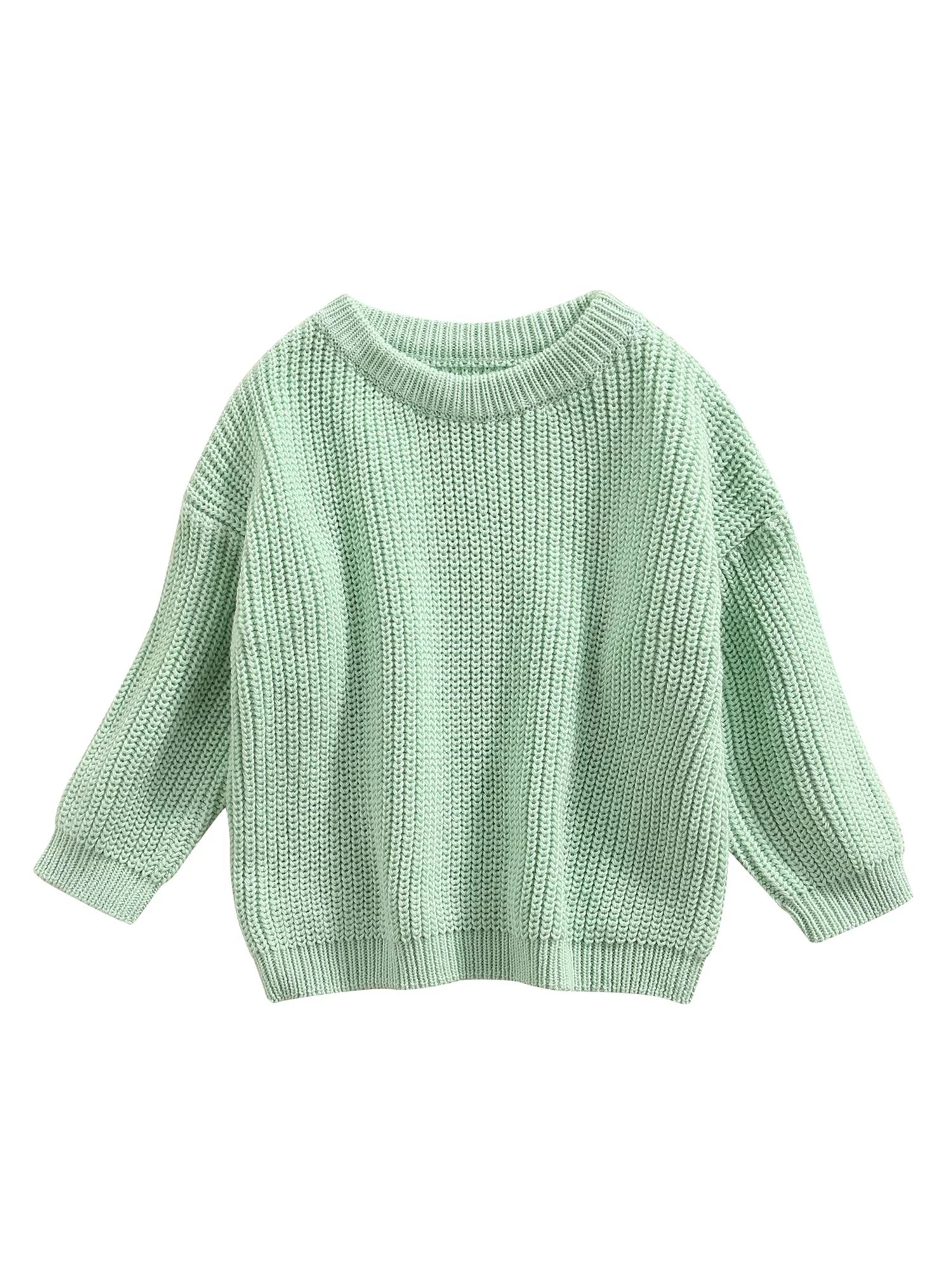Fanvereka Toddler Baby Winter Warm Long Sleeve Candy Color Pullovers Sweaters - Walmart.com | Walmart (US)