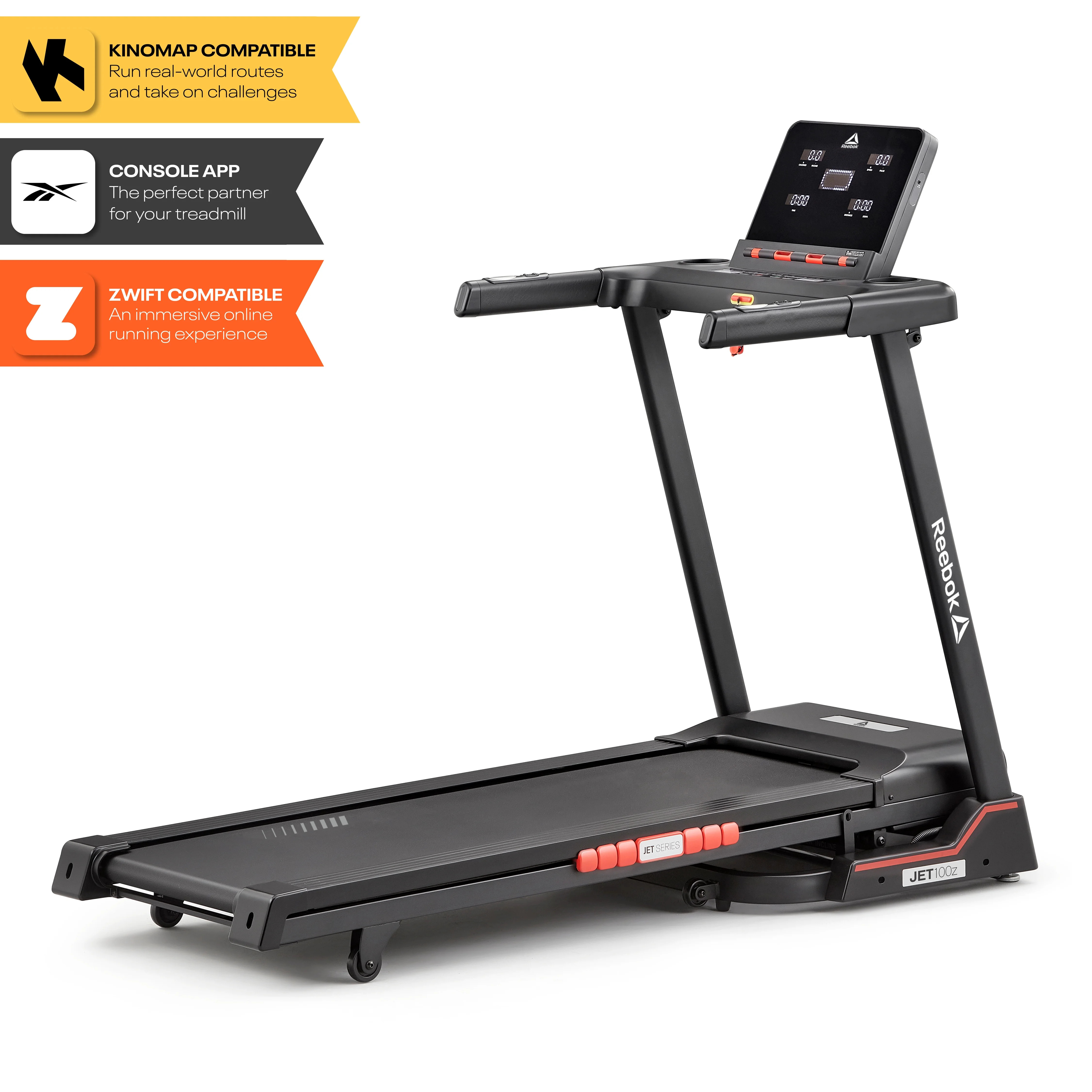 Reebok Jet 100Z Treadmill with Incline, Foldable, Bluetooth, Walking or Running, 2.0 HP, 11 MPH | Walmart (US)