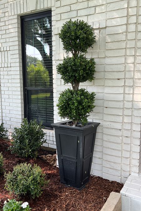 Love this planter and faux topiary!! 

#LTKHome #LTKFamily #LTKSeasonal