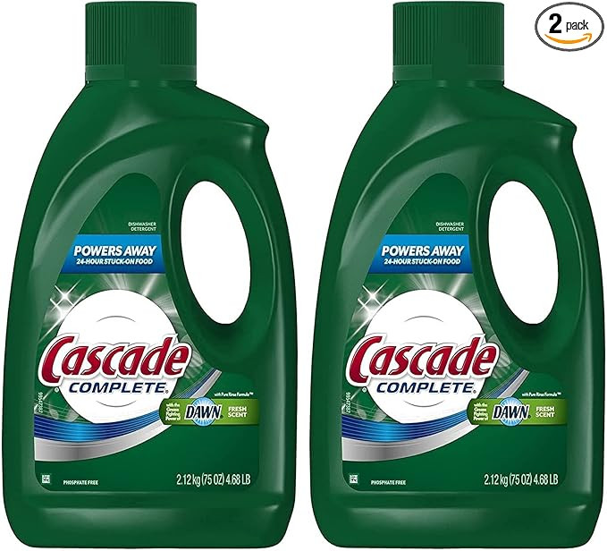 Cascade Complete Gel All-in-1 Dishwasher Detergent - 75 oz - Fresh - 2 pk | Amazon (US)