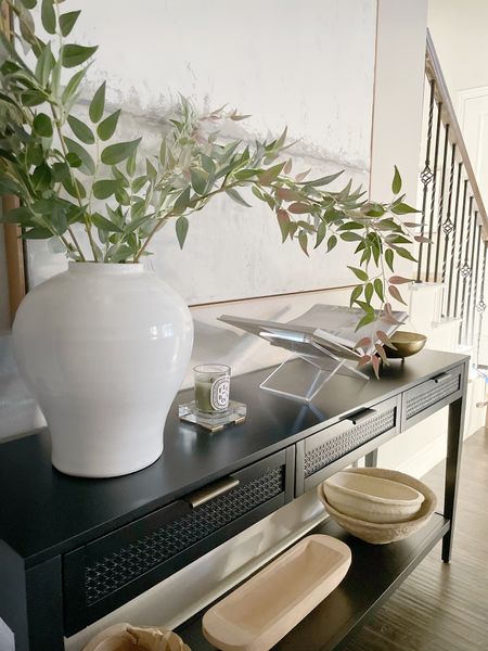 Console table styling in our living room 

Living room inspiration, home decor, our everyday home, console table, arch mirror, faux floral stems, Area rug, console table, wall art, swivel chair, side table, coffee table, coffee table decor, bedroom, dining room, kitchen, amazon, Walmart, neutral decor, budget friendly, affordable home decor, home office, tv stand, sectional sofa, dining table, affordable home decor, floor mirror, budget friendly home decor, Target 

#LTKHome #LTKFindsUnder50 #LTKFindsUnder100