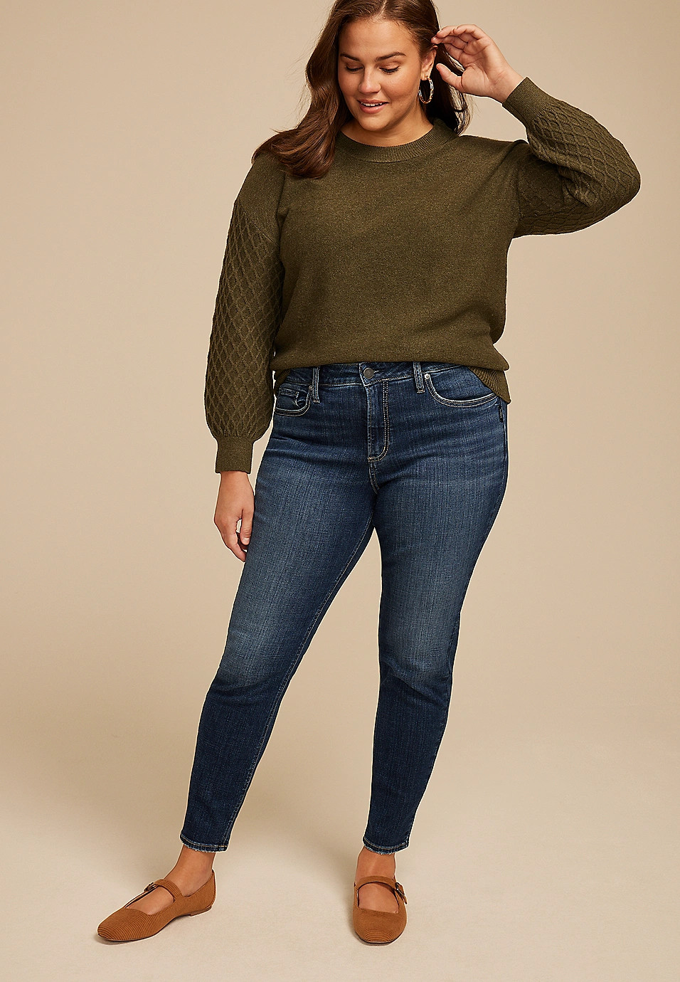 Plus Size Silver Jeans Co.® Suki Curvy Mid Rise Skinny Jean | Maurices