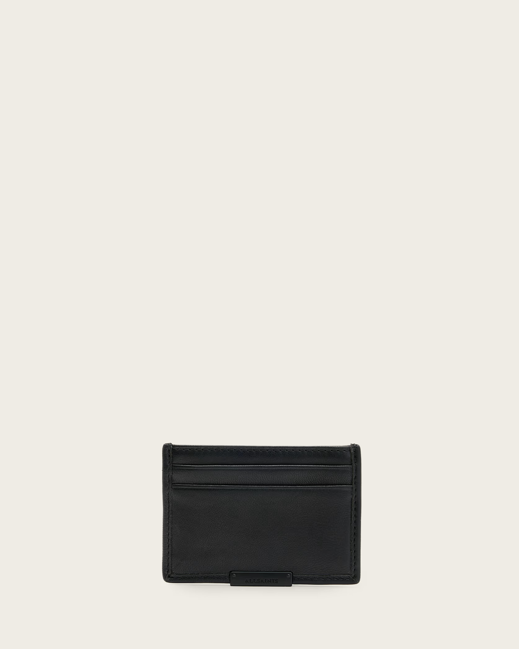Dove Leather Cardholder Wallet Black | ALLSAINTS | AllSaints UK