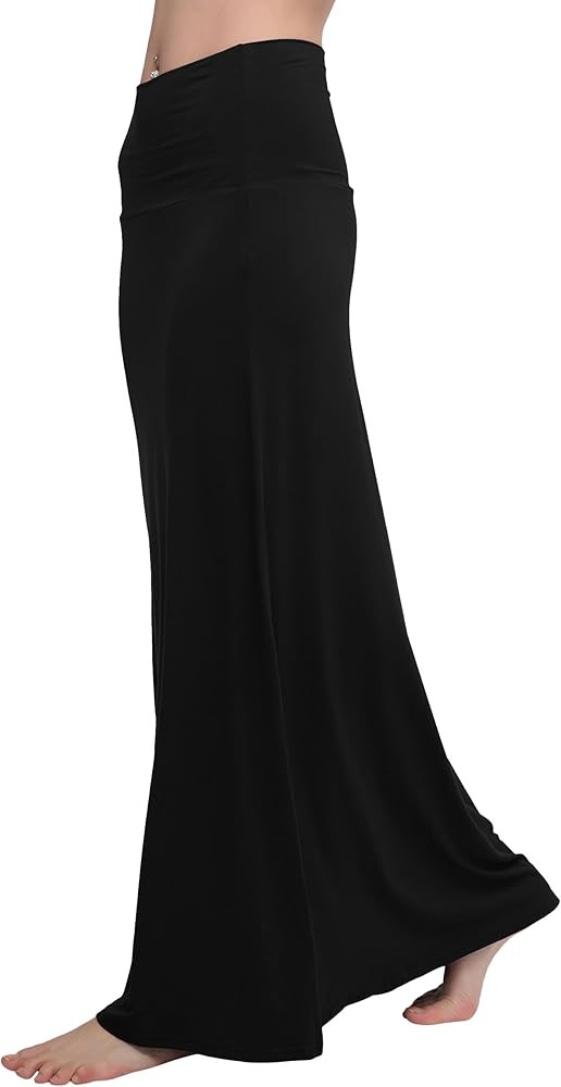 Women's Casual Ruched Stretchy High Waist A-Line Skirt Pleated Flared Midi Skirt | Amazon (US)