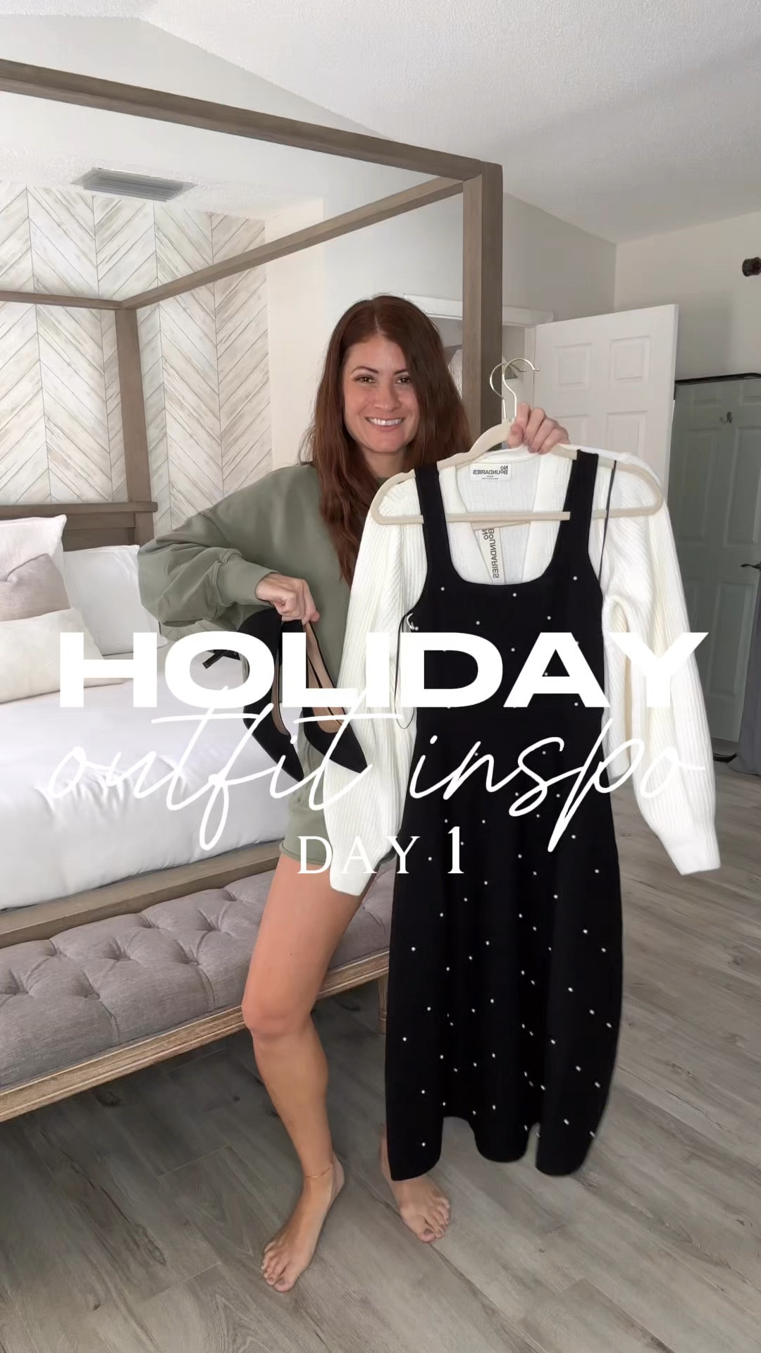 Holiday Outfit Inspo! ✨🎁🎄 For those of us that want to dress up a bit but still stay comfy, this pearl embellished sweater dress is so comfy! 

Follow me for more affordable fashion and holiday outfit inspo! 

Wearing:
Dress- small
Cardigan- medium 
Heels- TTS 

And these shoe clips are my favorite around the holidays! Elevate your holiday shoe game without having to buy new shoes! 😊

#LTKWatchNow #LTKGiftGuide #LTKHoliday