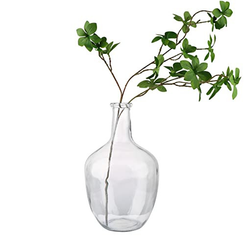 PINIWON Large Clear Glass Vase, 11.2'' H x 7.1'' W, Bubble Flower Vase for Pampas Grass, Stout Jug Vase for Table Centerpieces Home Indoor Decor - 1 Piece | Amazon (US)