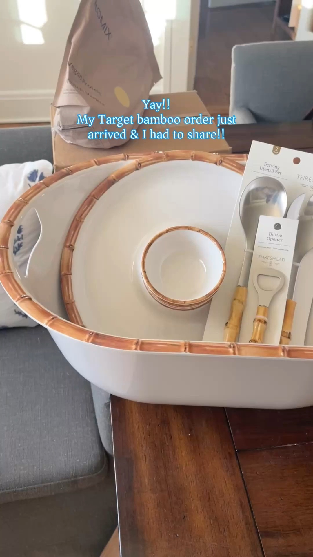 HIGHLY RECOMMEND this new Target bamboo melamine collection is SUCH a good deal!! $15 party bucket?! Large dinner plates for $4?! I’m sooo happy with these pieces and can’t wait to use them all summer long!! 

#LTKSaleAlert #LTKHome