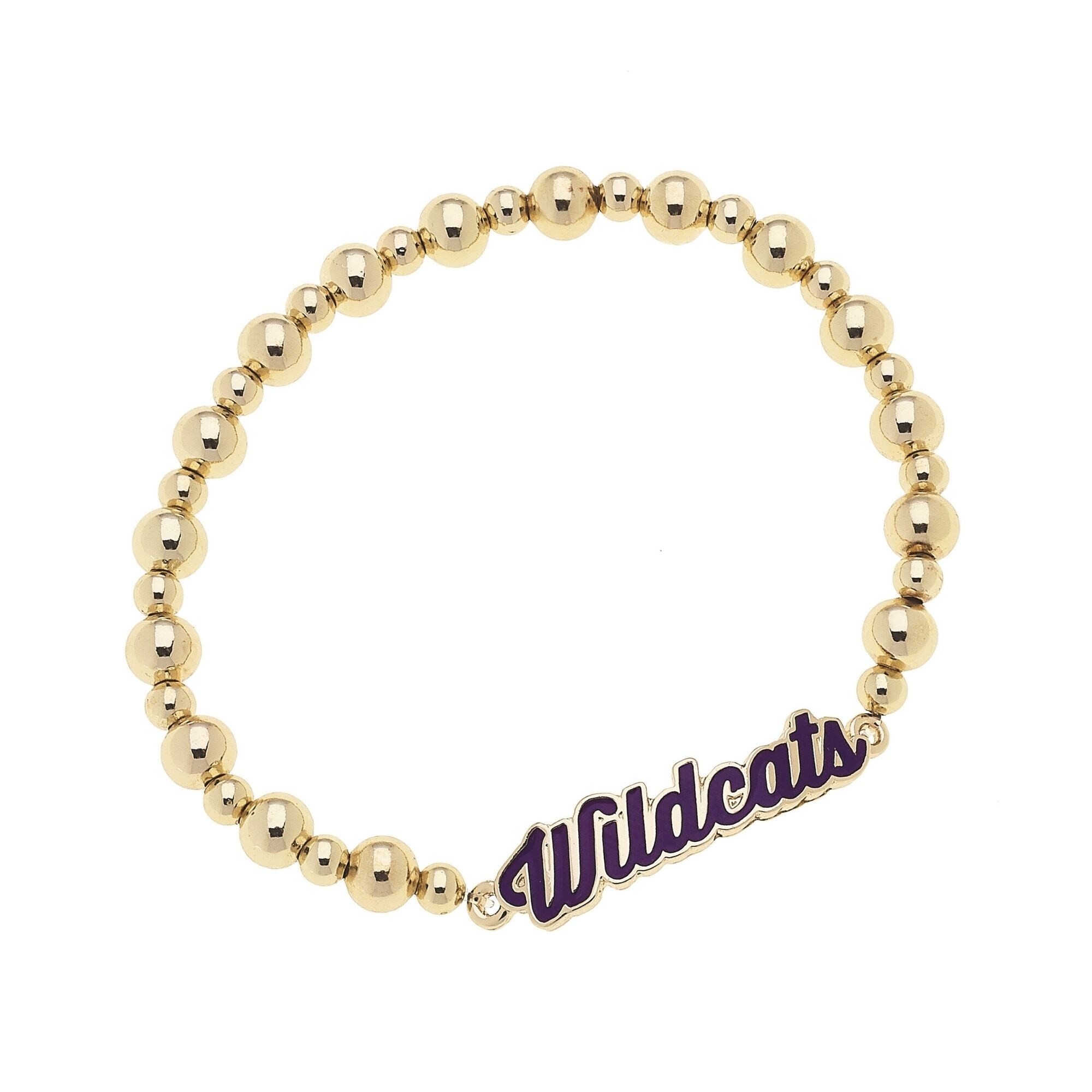 Kansas State Wildcats CANVAS Style 18k Gold-Plated Script Stretch Bracelet | Fanatics