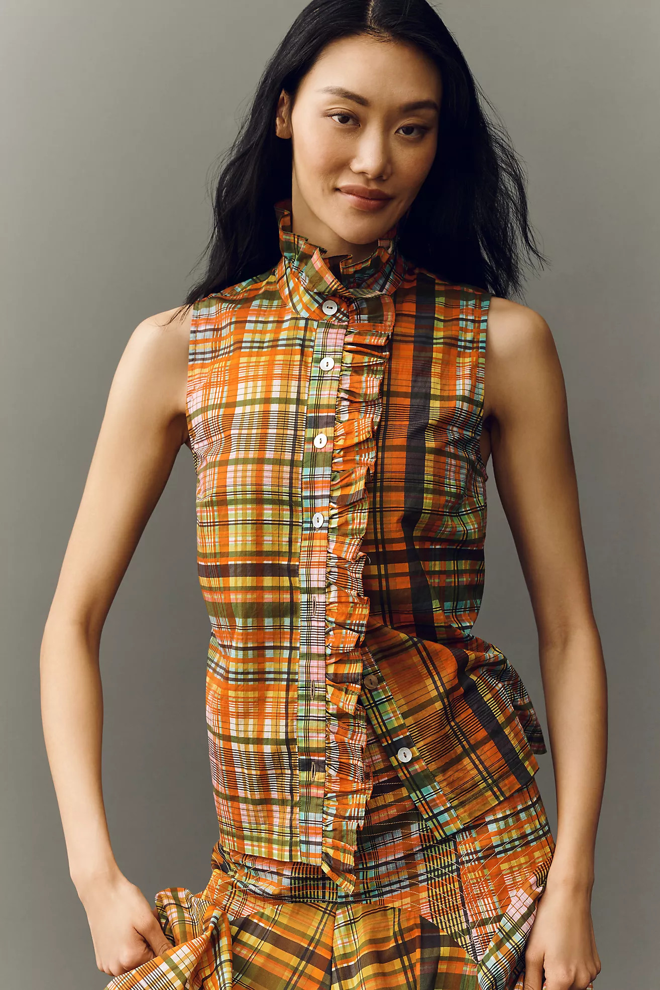 Hope for Flowers by Tracy Reese Sleeveless Ruffled High-Neck Top | Anthropologie (US)