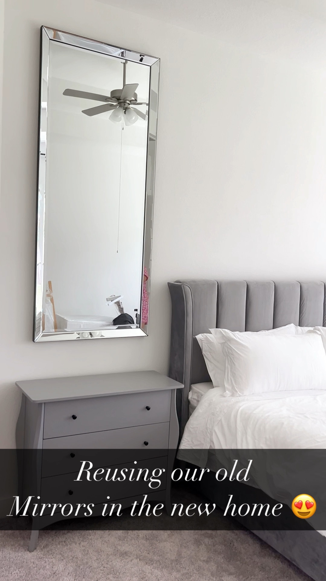 A bit of progress on our new home and reusing items that we already have like this beautiful full length mirrors, which is a beautiful design choice for our master bedroom. 

#LTKSummerSales #LTKVideo #LTKHome