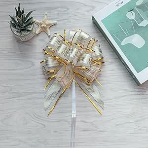 Pull Bow White Large Organza Gift Bows Present Wrapping Pull Bows with Ribbon for Gift Wrapping W... | Amazon (US)