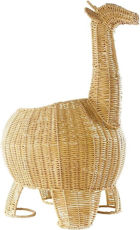 Kaplan Early Learning Giraffe Washable Wicker Floor Basket | Home Decor Organizer | Animal-Shaped... | Amazon (US)