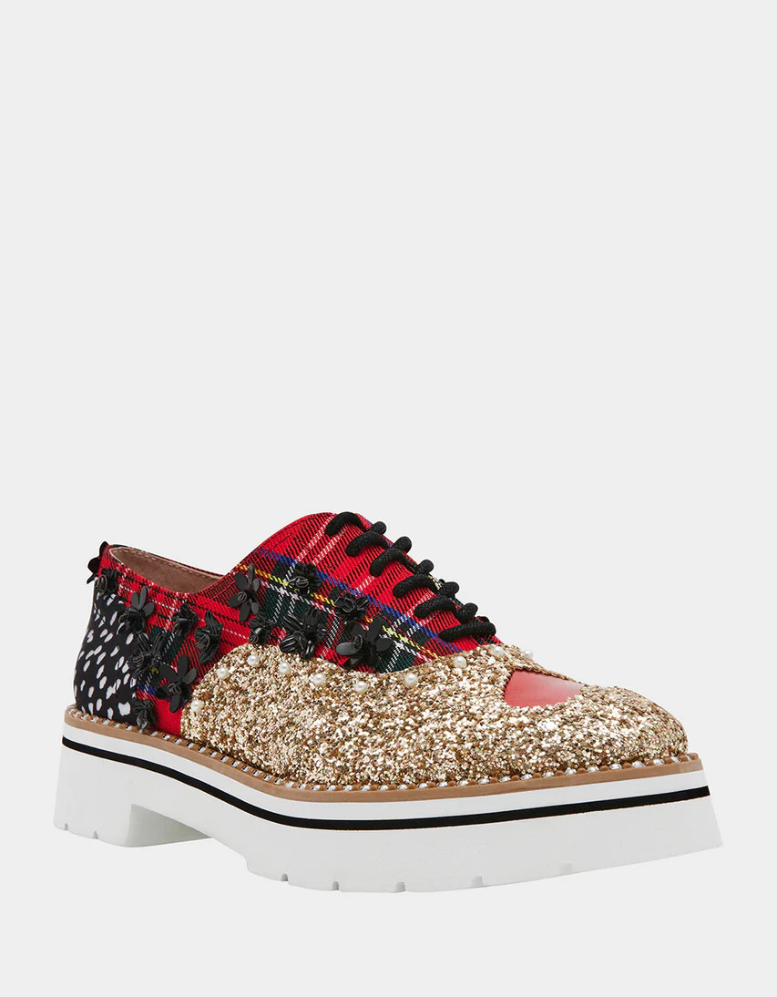 SKYYLA RED PLAID MULTI Loafer | Women's Loafers | Betsey Johnson