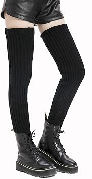 Leotruny Women's Winter Thick Knit Extra Long Thigh High Leg Warmers | Amazon (US)