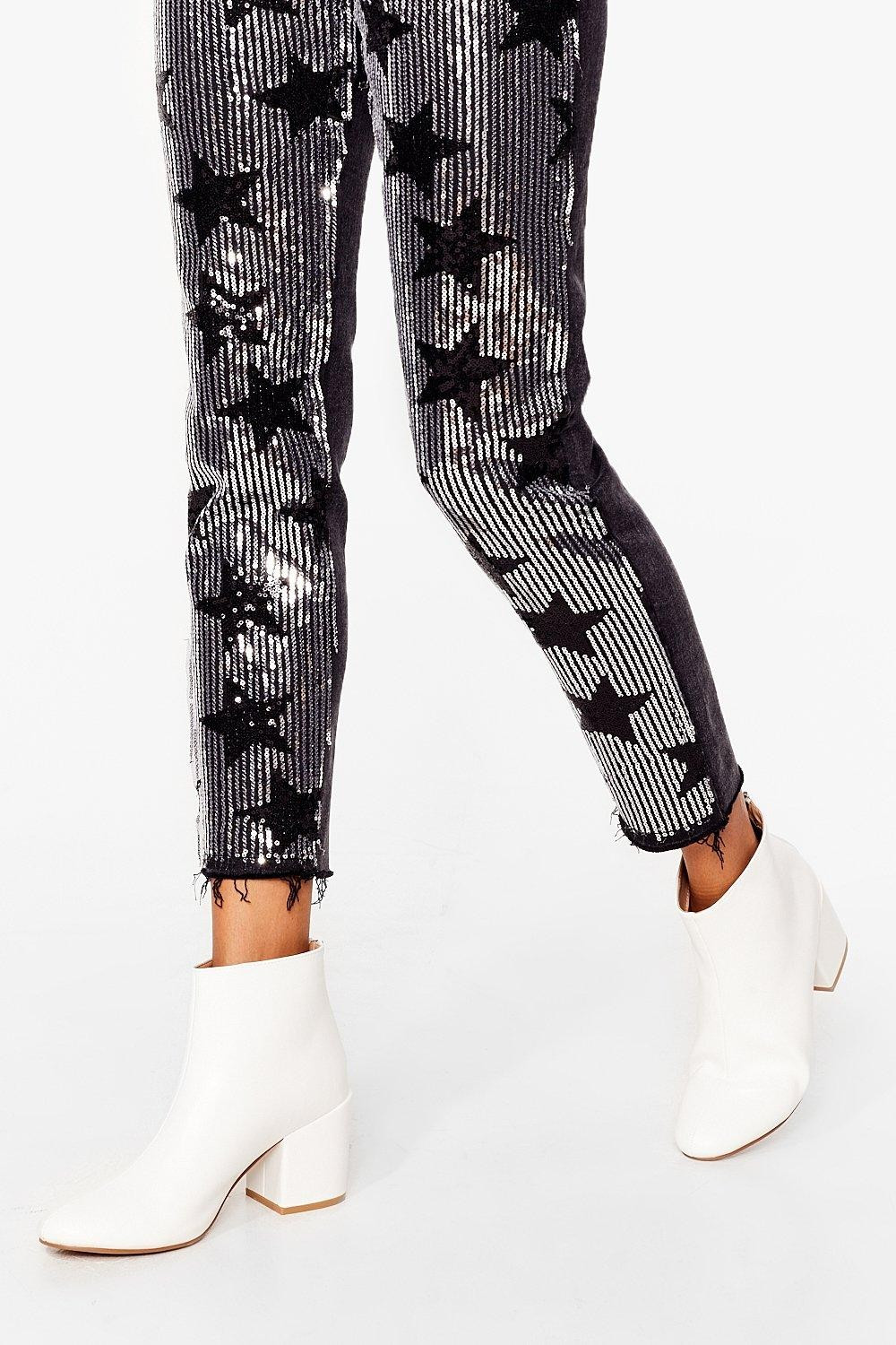 Block Heel Faux Leather Ankle Boots | Nasty Gal (US)