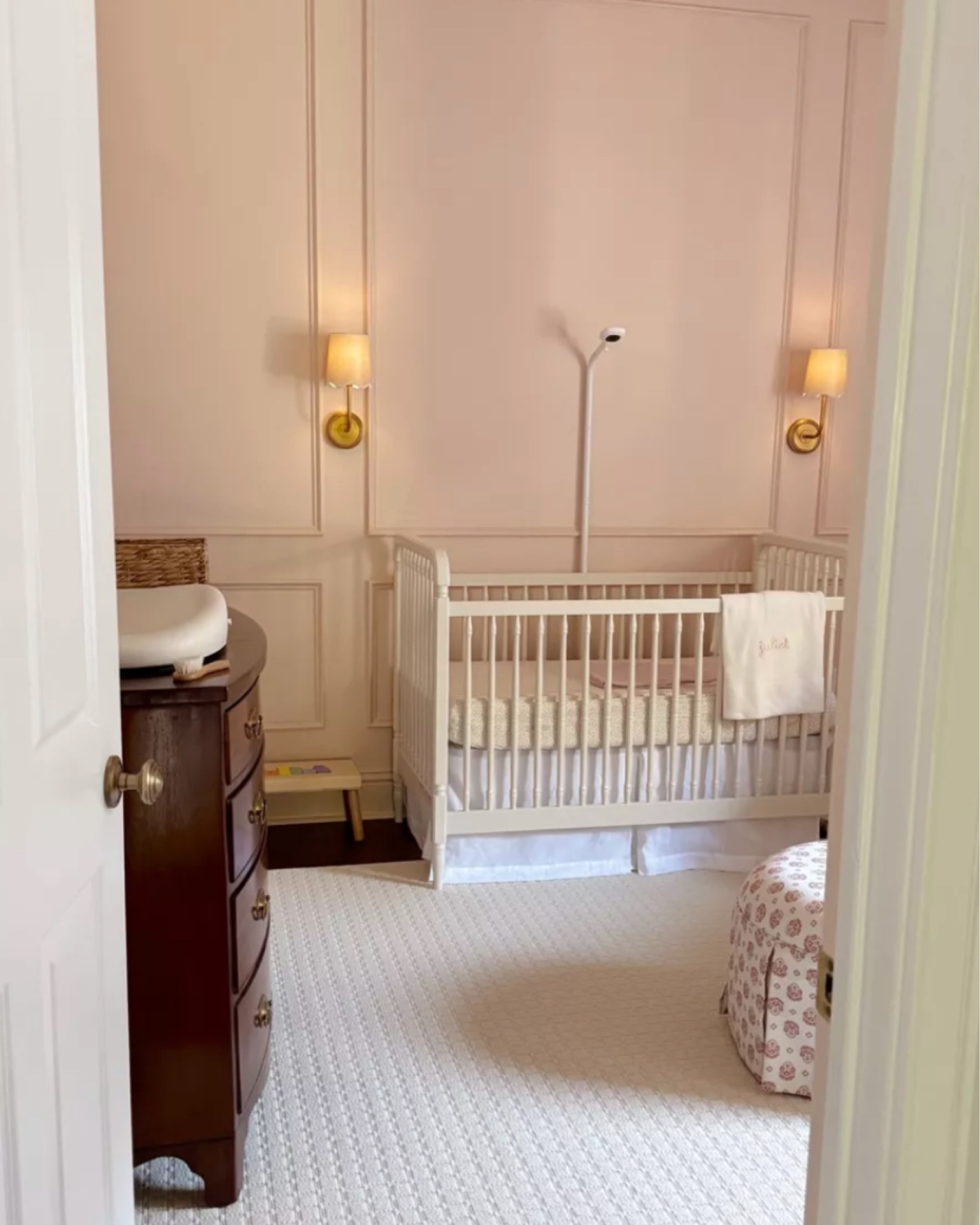 still pinching myself over this view 🩷 #babygirl #babygirlnursery #nursery 

#LTKFamily #LTKHome #LTKBaby