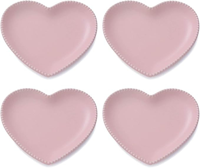 CHOOLD Elegant Ceramic Heart Shaped Salad Plate/Dessert Plate for Home Kitchen Party Xmas-7 Inch-... | Amazon (US)
