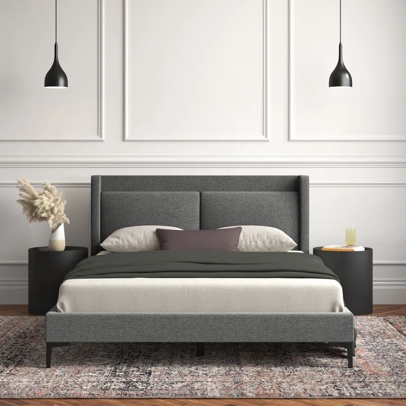 Elzie Upholstered Wingback Bed | Wayfair North America