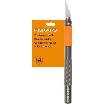 Fiskars SoftGrip Detail Craft Knife - 8" Exacto Knife for Crafting - Multi-Use Exacto Blade Inclu... | Amazon (US)