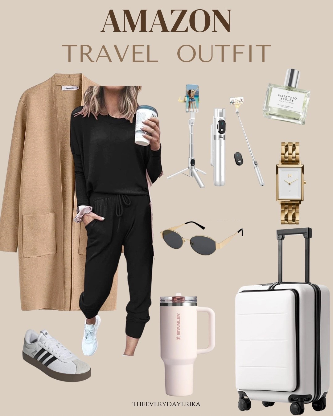 Traveling with these comfy lounge sets, sunglasses, and a tumbler. #amazontravel #comfortabletravel My go-to travel outfit with comfy shoes and essentials for a smooth trip! #traveloutfit #amazonfinds #vacationready #travelready

#LTKSeasonal #LTKSaleAlert #LTKTravel