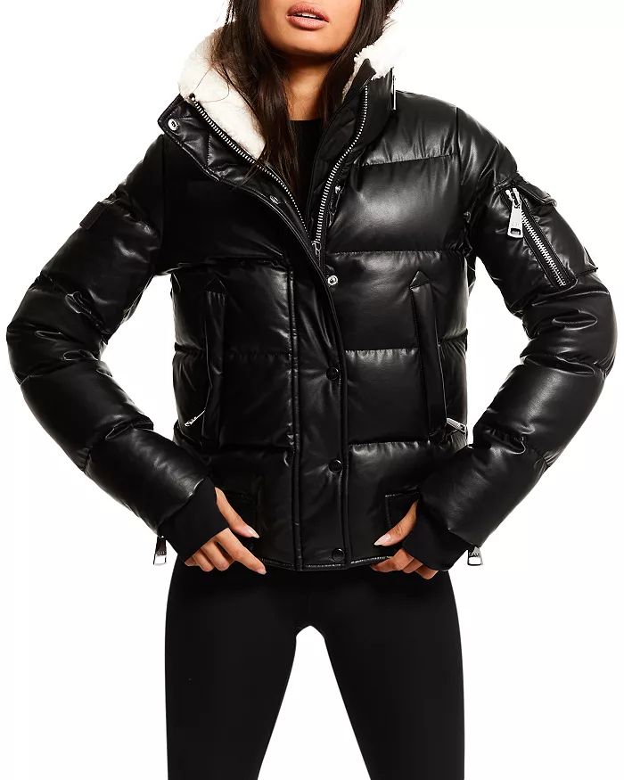 Allegra Faux Leather Puffer Coat | Bloomingdale's (US)