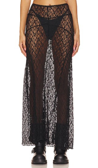 Jenna Maxi Skirt in Black | Revolve Clothing (Global)